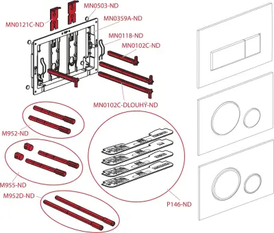 TASTER ALCA PLAST M571 HROM S.