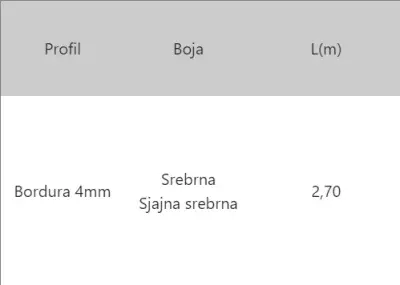LAJ BOR.4mm SR.MAT 2,7m