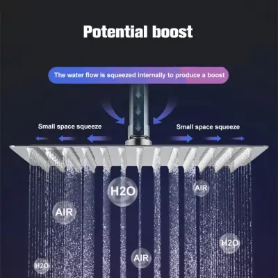 TUŠ RUŽA INOX 200X200 R-022