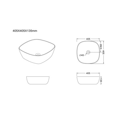 LAVABO NAD.SKB/S 01 40,5X40,5