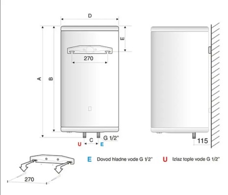 BOJLER PLATINUM 80L INOX